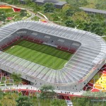 Debreceni Nagyerdei Stadion madártávlati látványképe